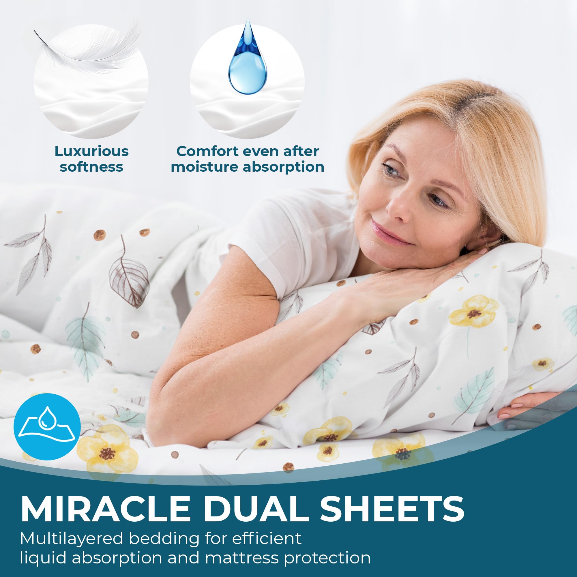 Miracle Dual Sheets - Silent, Waterproof Absorbent Bed Sheets