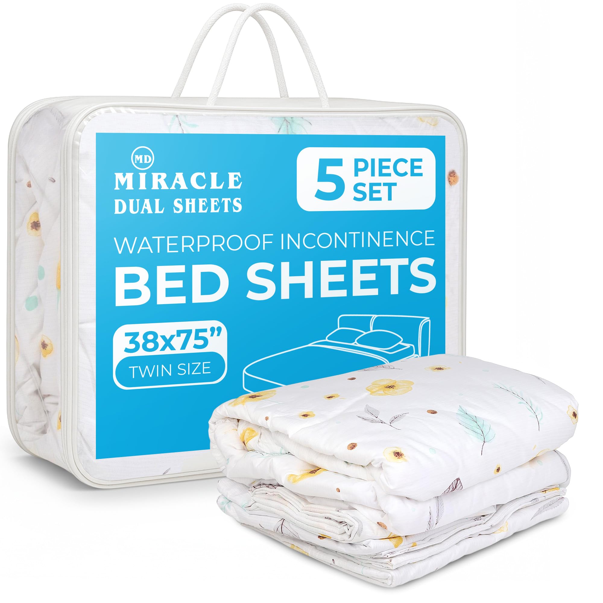Miracle Dual Sheets - Silent, Waterproof Absorbent Bed Sheets