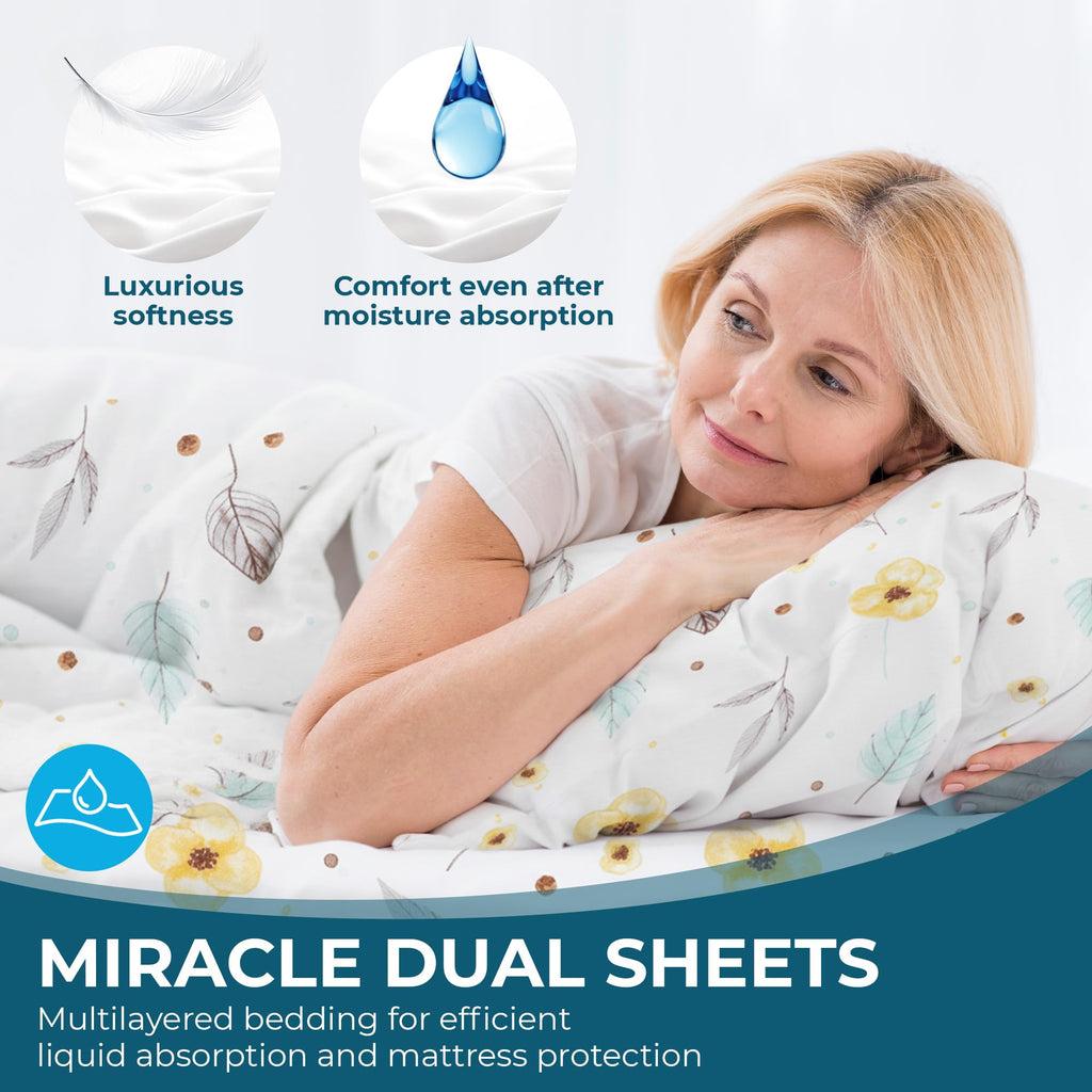 Miracle Dual Sheets - Silent, Waterproof Absorbent Bed Sheets